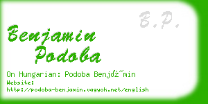 benjamin podoba business card